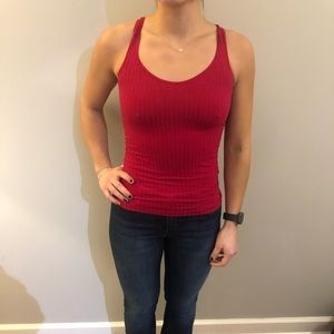 LAST CALL Free People Stretchy Pink Tank